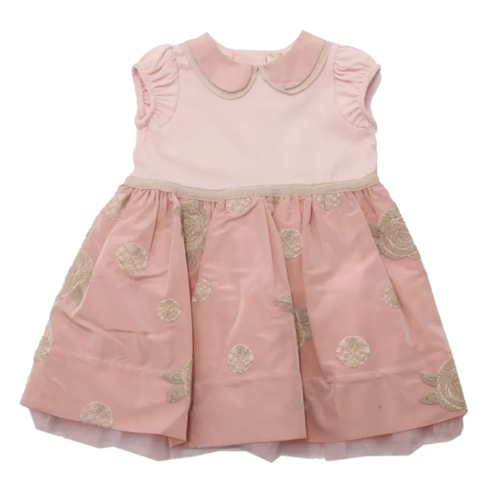 Abito Manica Palloncino Taffetta Rose