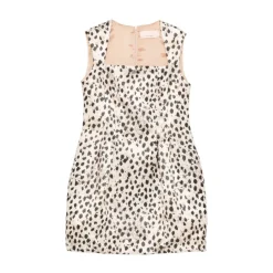 Animal-print Square Neck Dress