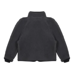 Antrasittgrå Faux Fur Jakke