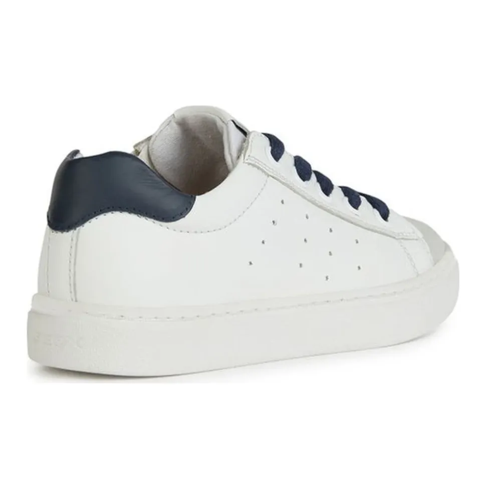 Barn Hvite Marineblå Sneakers