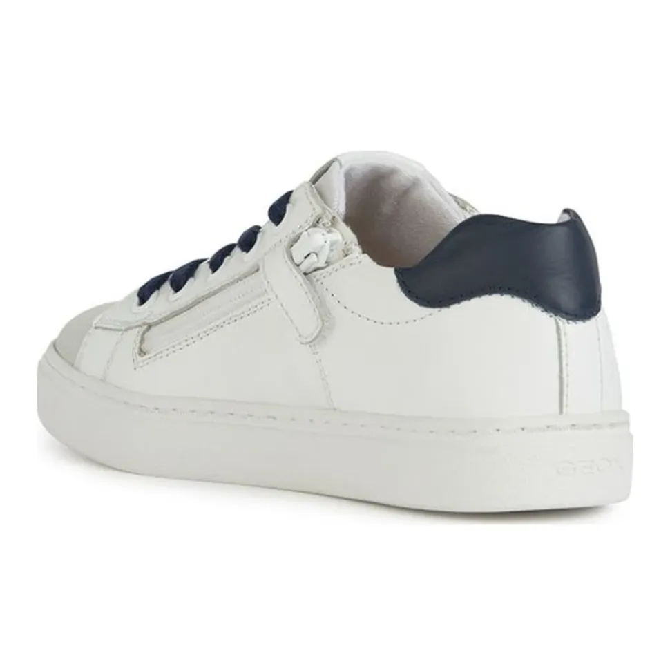 Barn Hvite Marineblå Sneakers