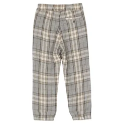 Barn Rutete Slip-On Bukse med Elastisk Midje
