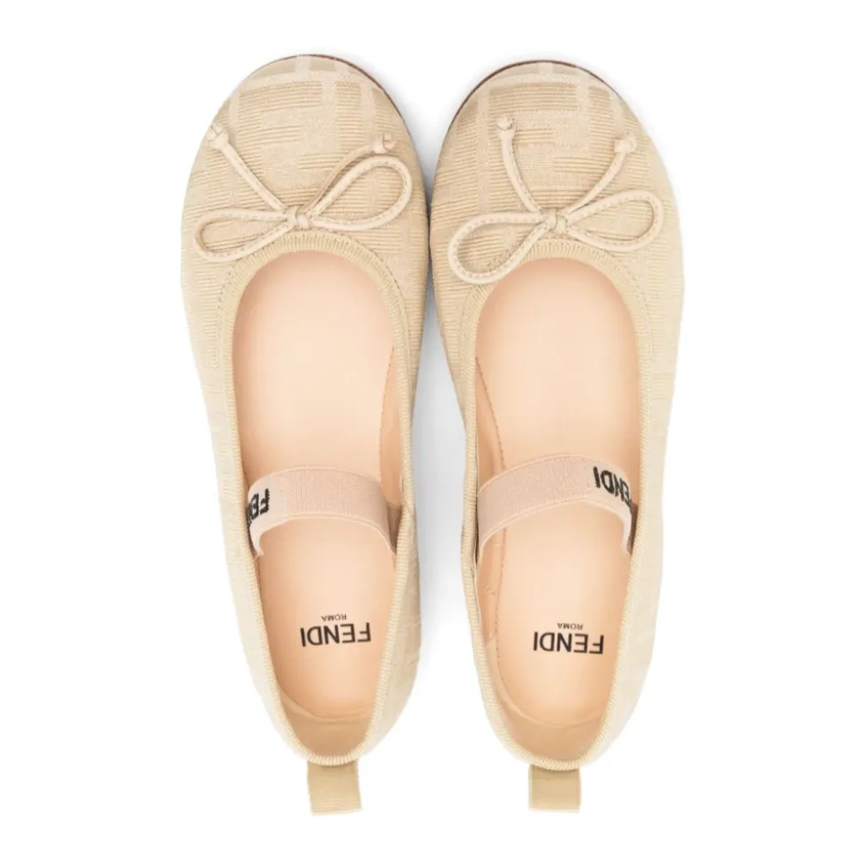 Barns ballerinasko med FF-motiv