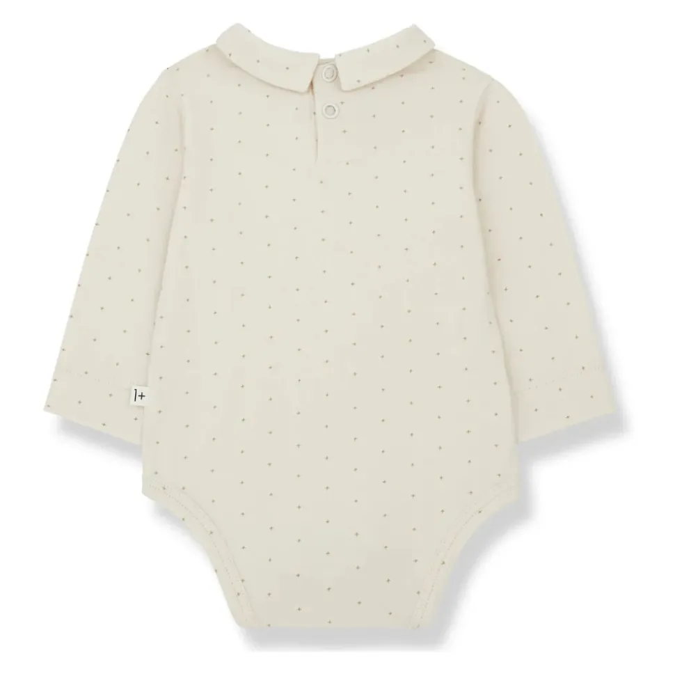 Beige Bomull Langarmet Topp