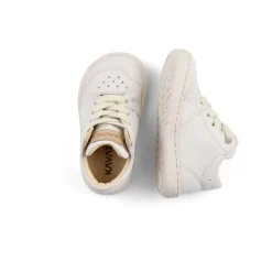 Beige Lær Første Sko med God Støtte