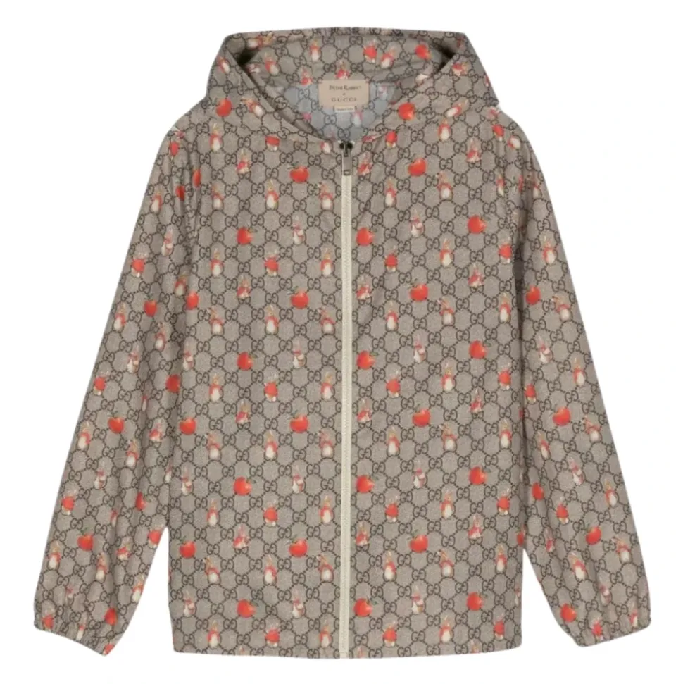Beige Monogram Peter Rabbit Hoodie Jakke