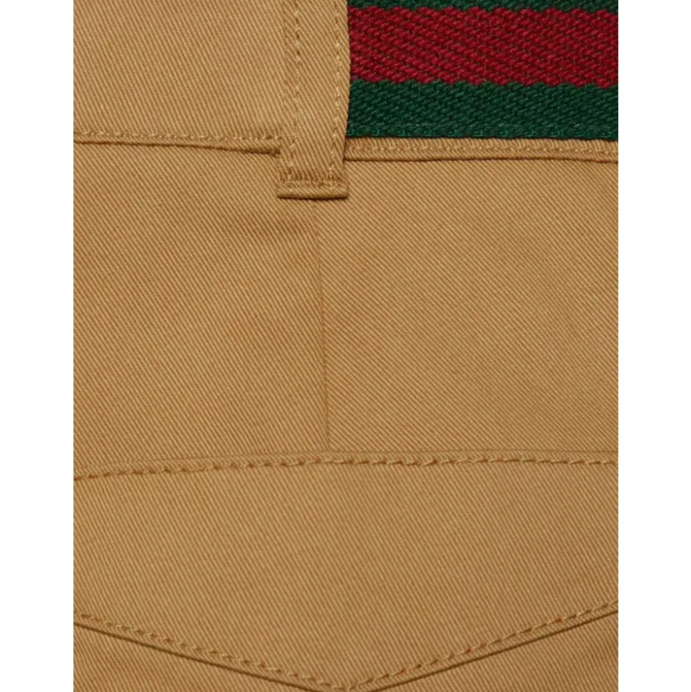Beige Stretch Bomullsbukser