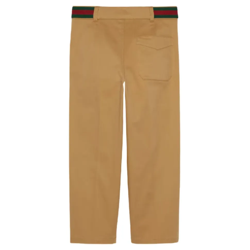 Beige Stretch Bomullsbukser