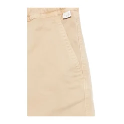 Beige Twill Bomullsbukser Tapered Ben