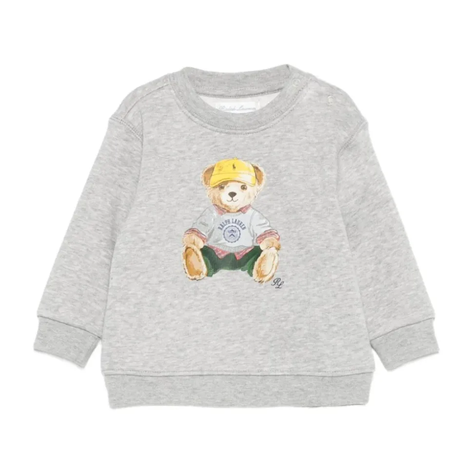 Bjørnemønster Crew Neck Sweater