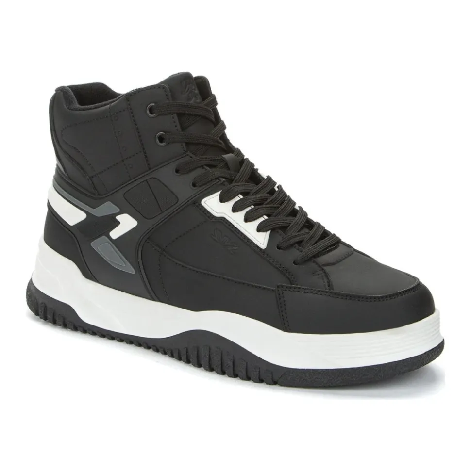 black casual fritidssko med lukket front