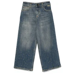 Blå Denim Studded Bukser