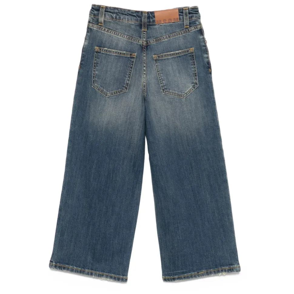Blå Denim Studded Bukser