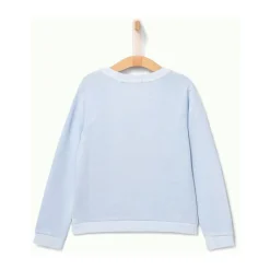 Blå Leopard Brodert Sweatshirt