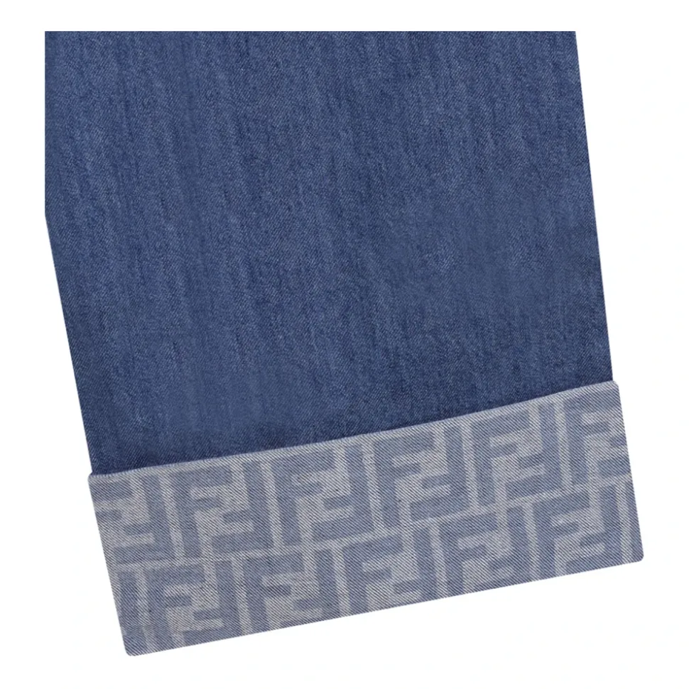 Blå lettvekts denim bukser