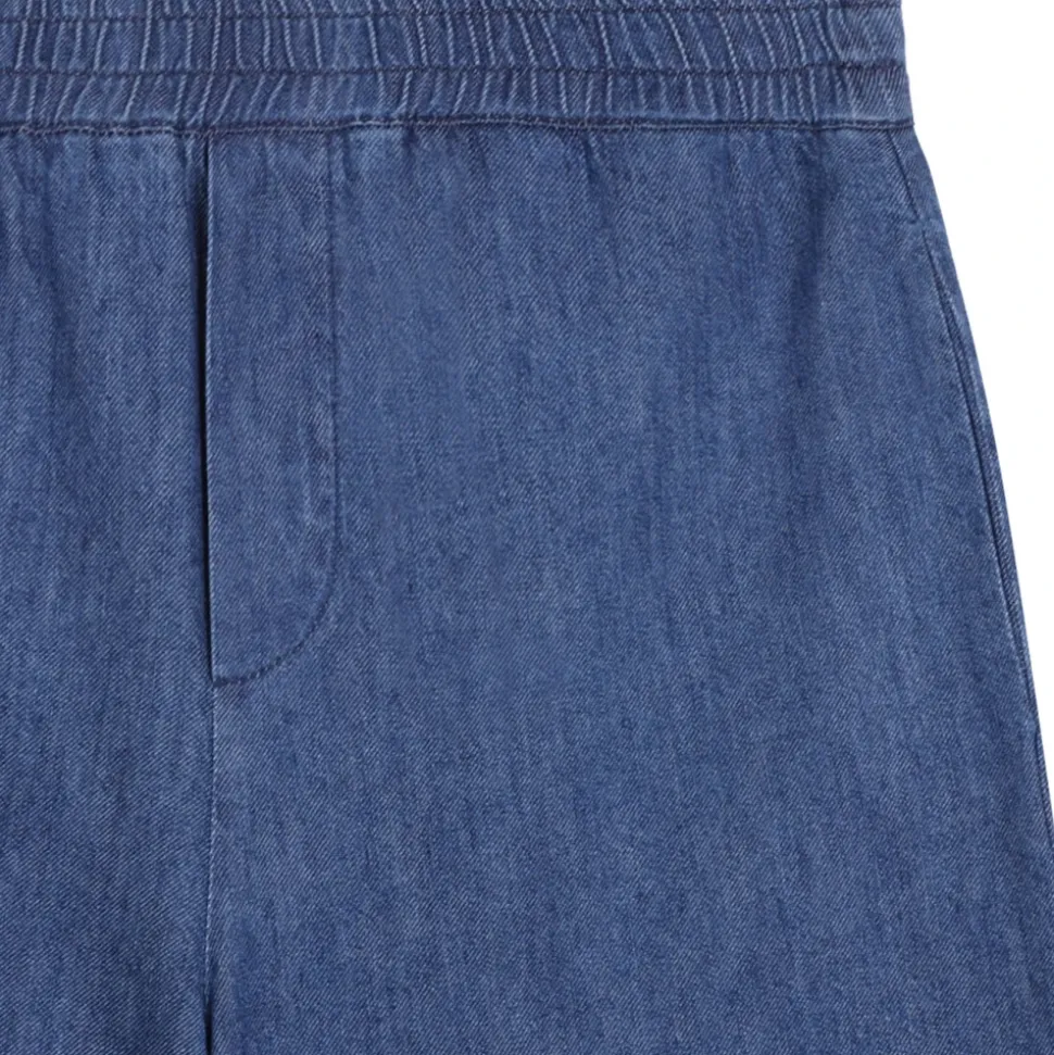 Blå lettvekts denim bukser