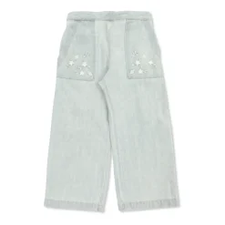 Blomsterbroderte jeans