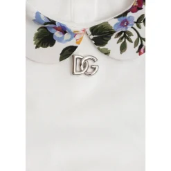Blomsterbukett-trykt jersey- og poplin-romper