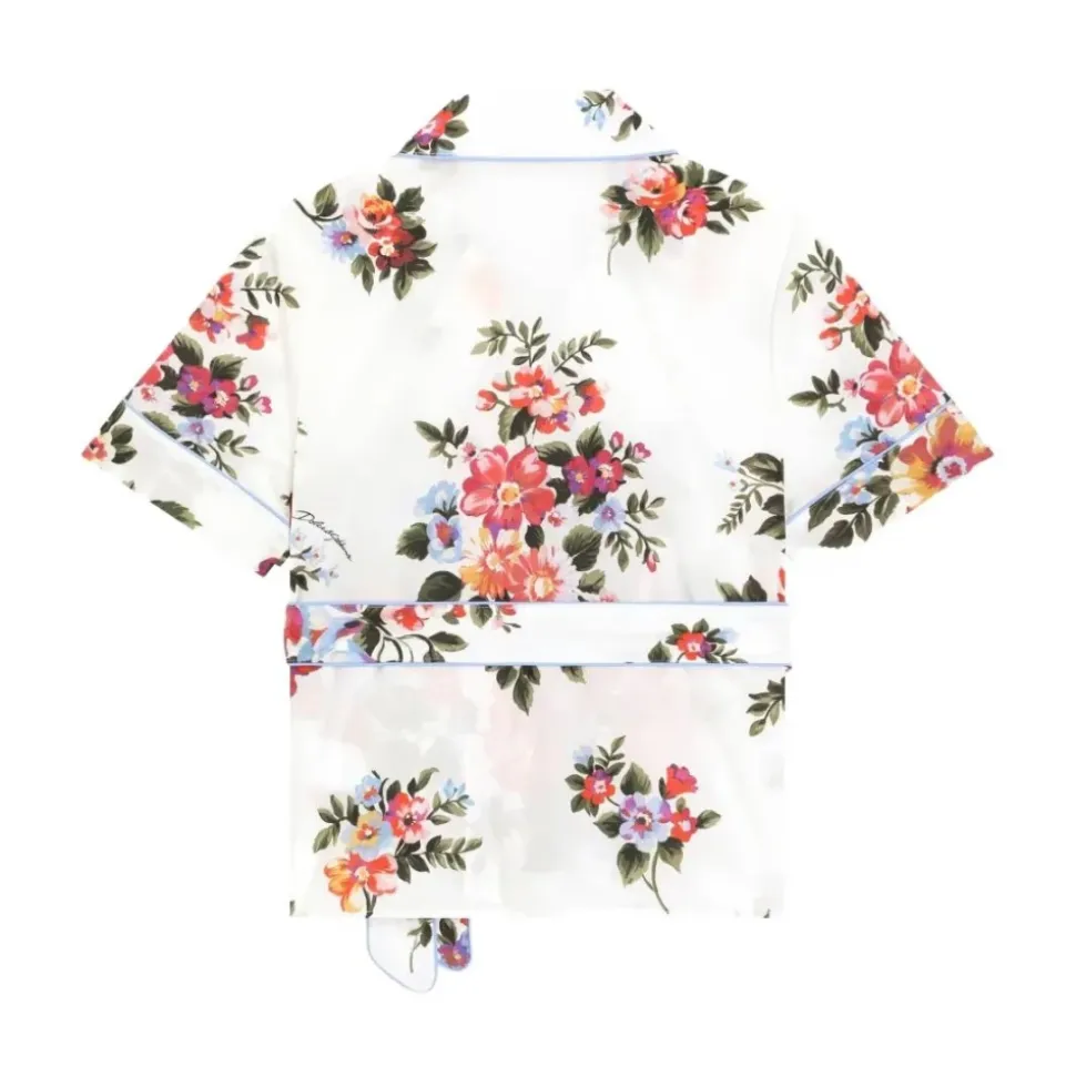 Blomsterbukett-trykt Vanity Poplin-skjorte