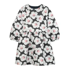 Blomstertrykk Svart Kjole