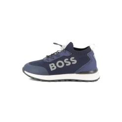 Blå Sneakers med Logoskrift