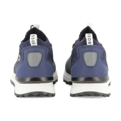 Blå Sneakers med Logoskrift
