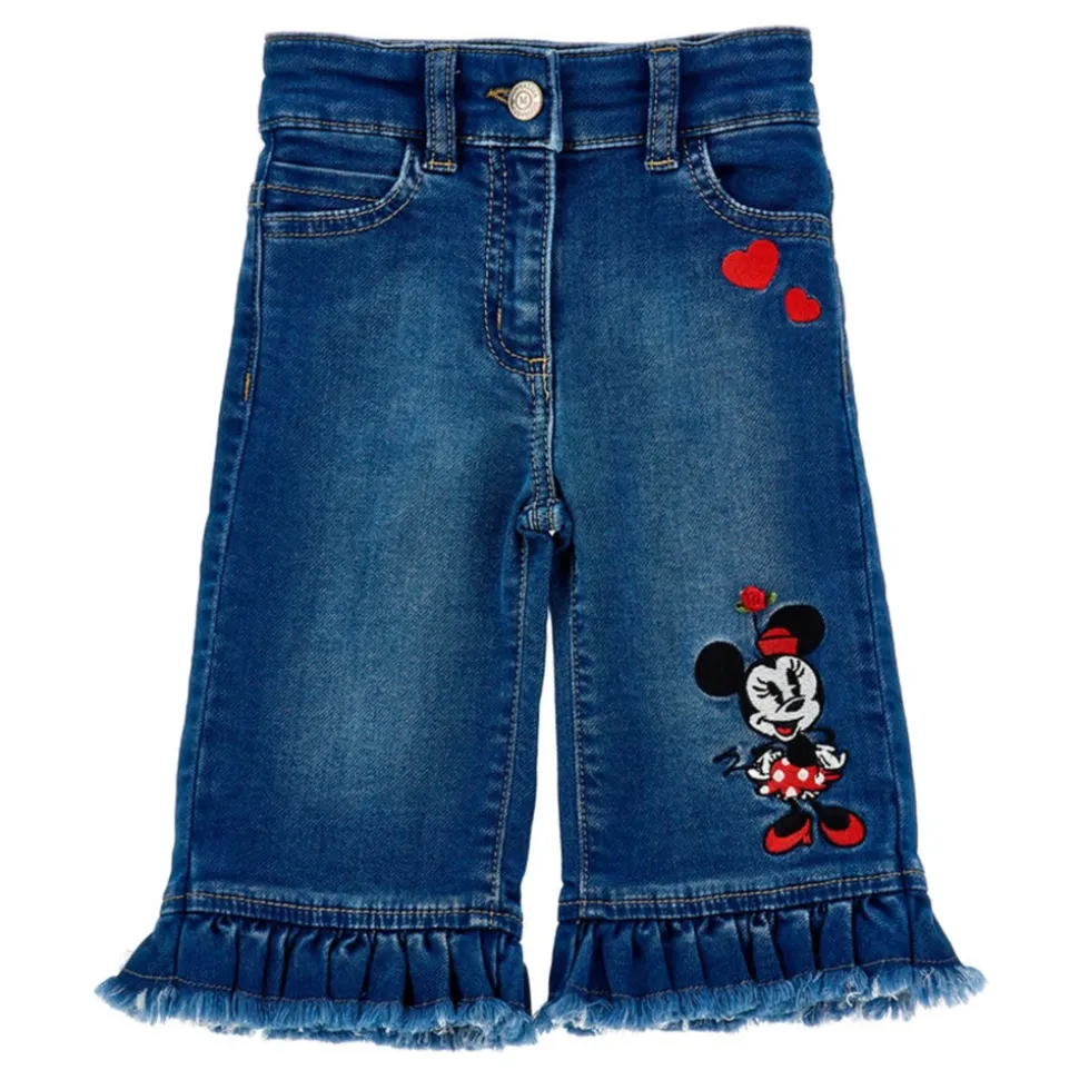 Blåstein Denim Jeans med Galetta