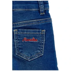 Blåstein Denim Jeans med Galetta