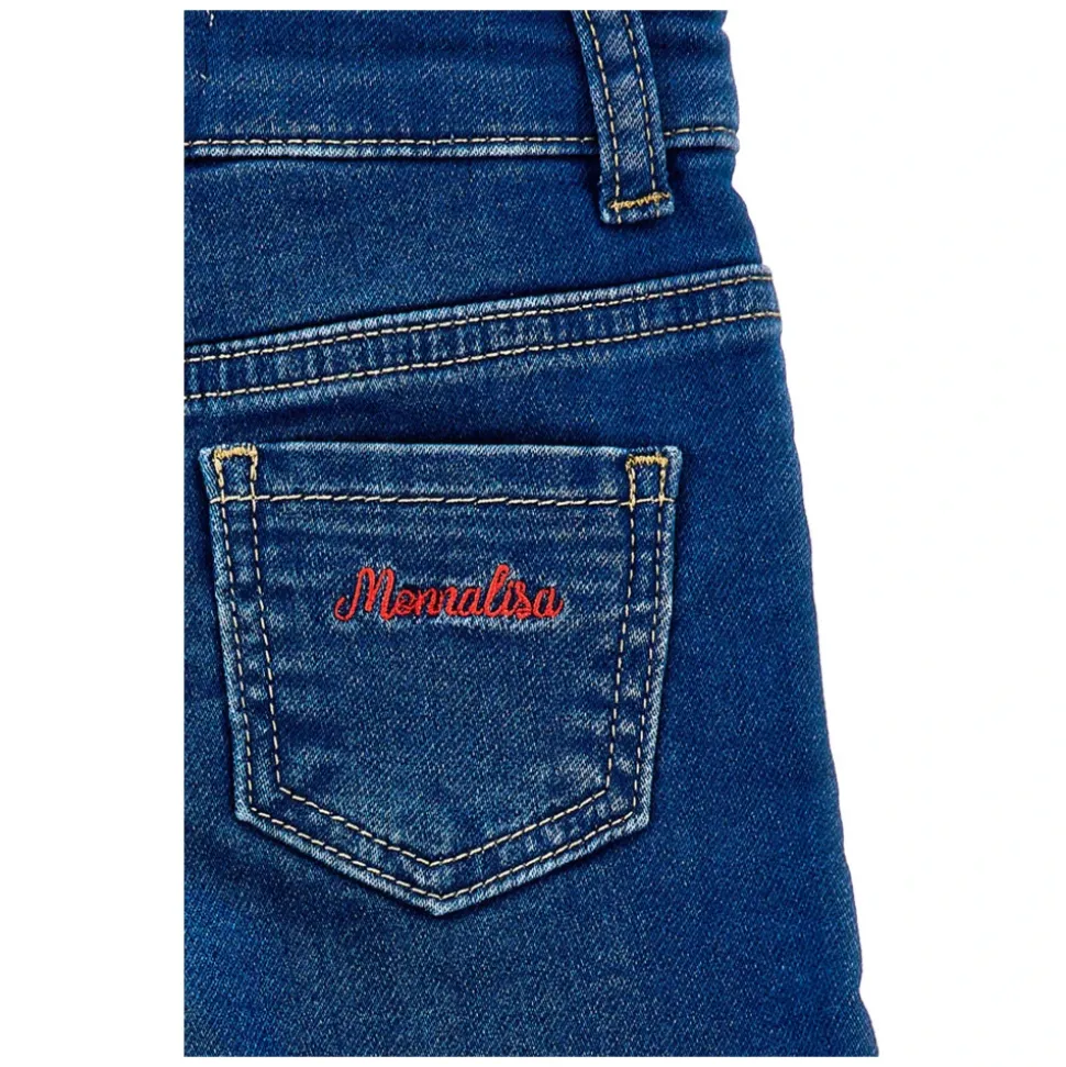 Blåstein Denim Jeans med Galetta