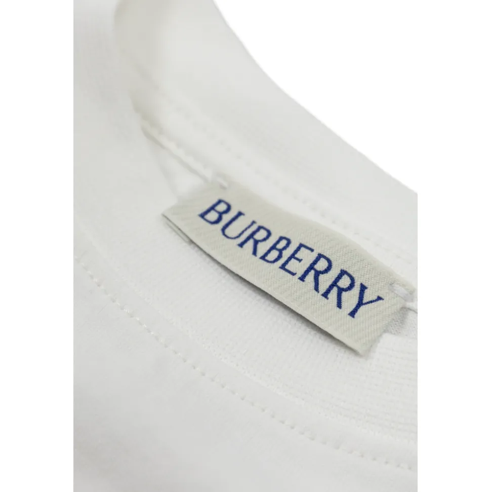 Body med Burberry Check-logo i kursiv skrift i bomull