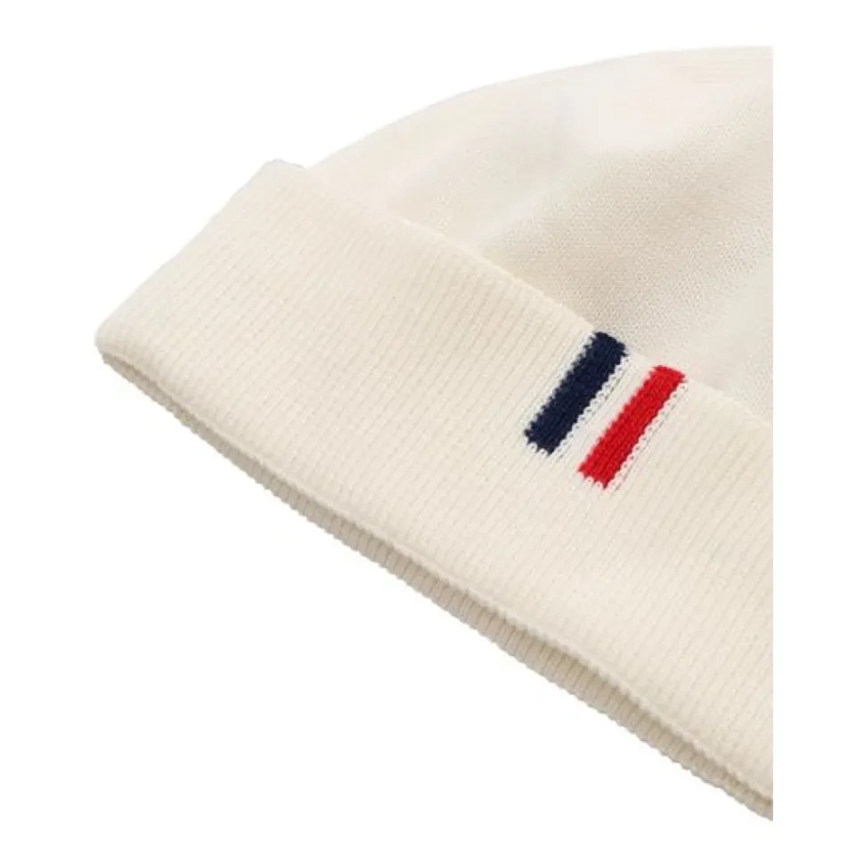 Bomullsbeanie med brettet kant og logodetalj