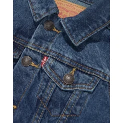 Bomullsdenim Truckerjakke