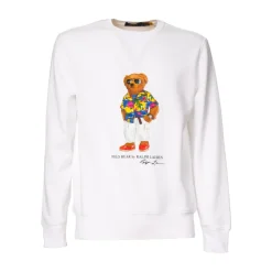 Bomulls genser med Polo Bear-trykk