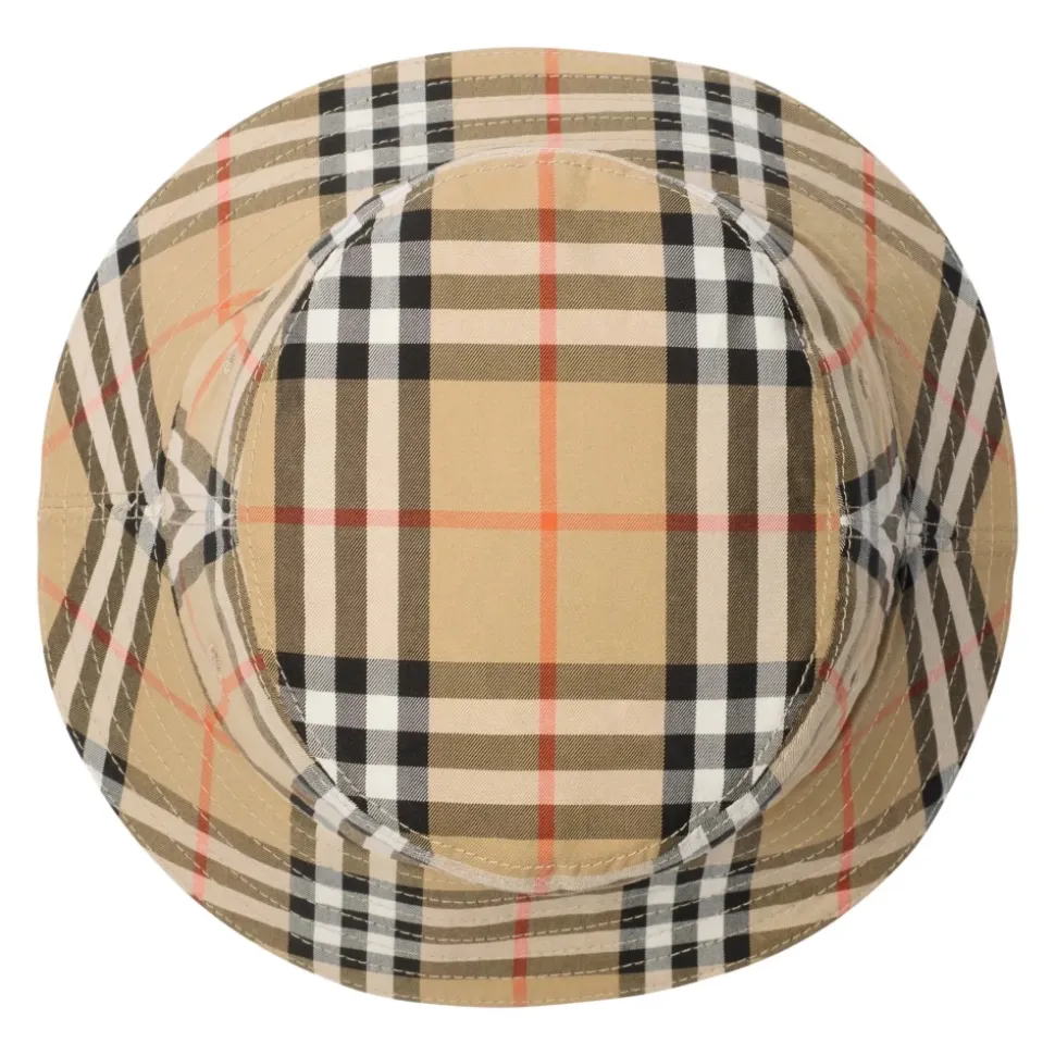 Bomullshatt i Burberry-rutmønster