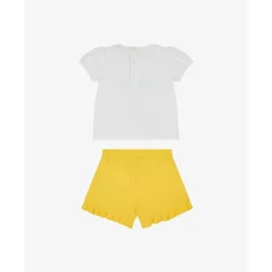 Bomullsjersey T-skjorte og shorts sett