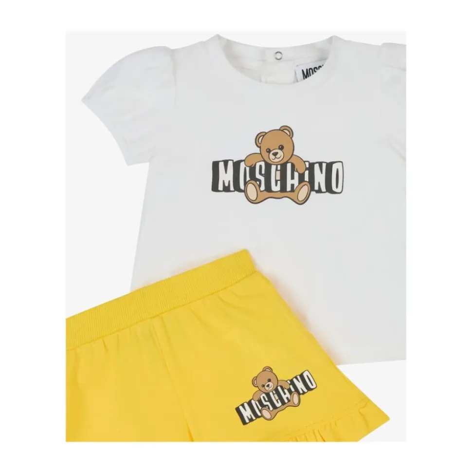 Bomullsjersey T-skjorte og shorts sett