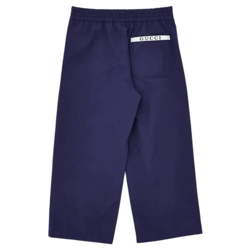 Bomulls Poplin Plisserte Bukser