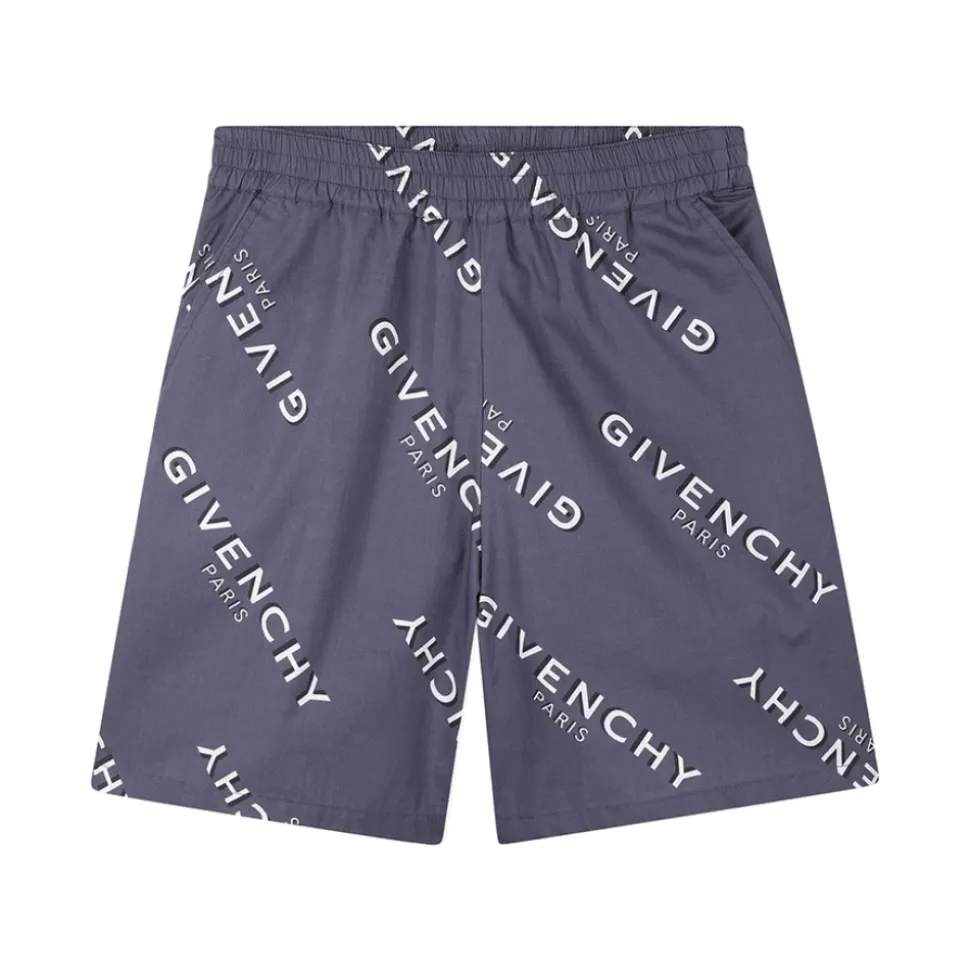 Bomullssett med logo-skjorte og shorts