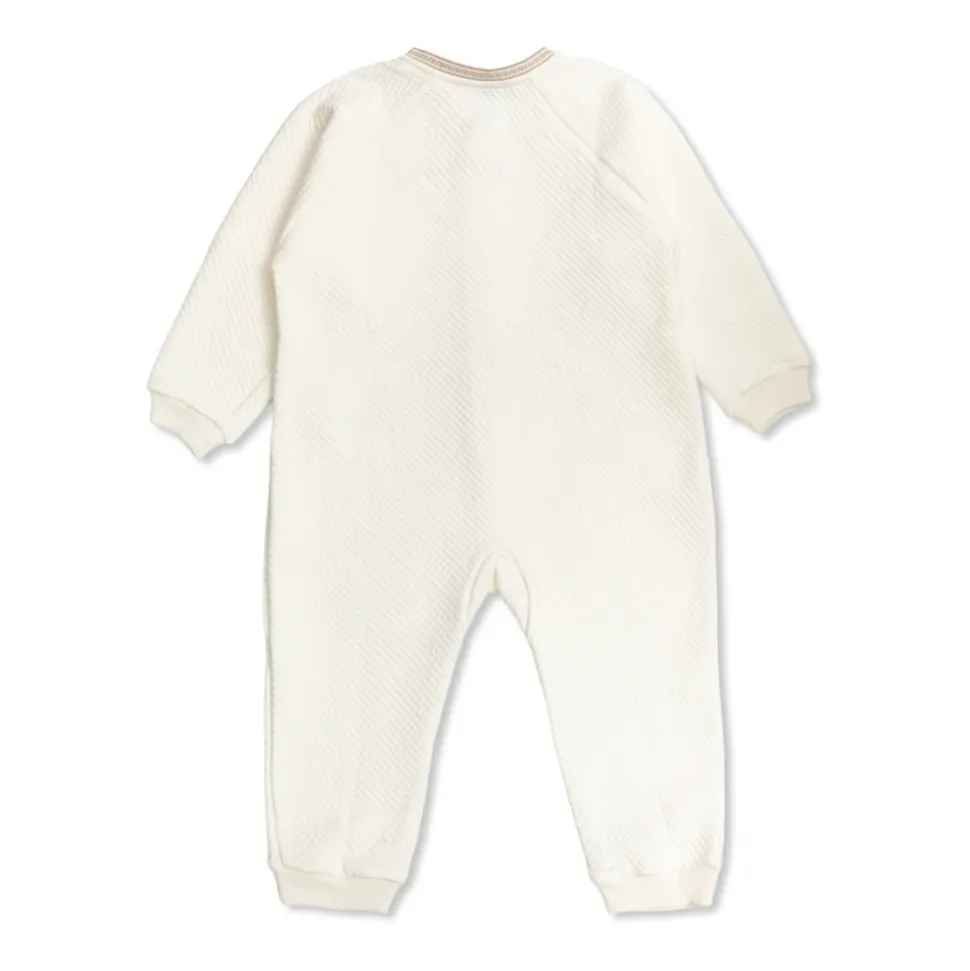 Brodert Matelassé bomullsjersey-sovedress