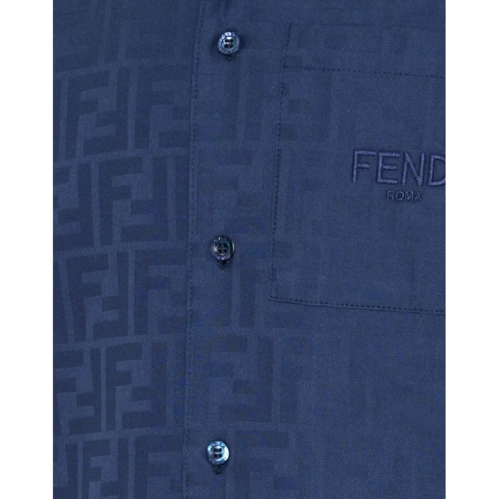 Camicia a maniche corte con motivo logo