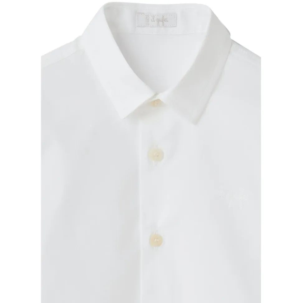 Camicia bianca in cotone stretch