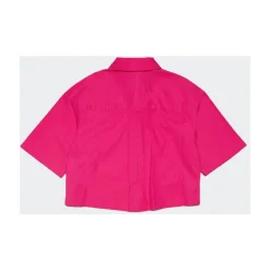 Camicia in cotone con logo ricamato sul petto
