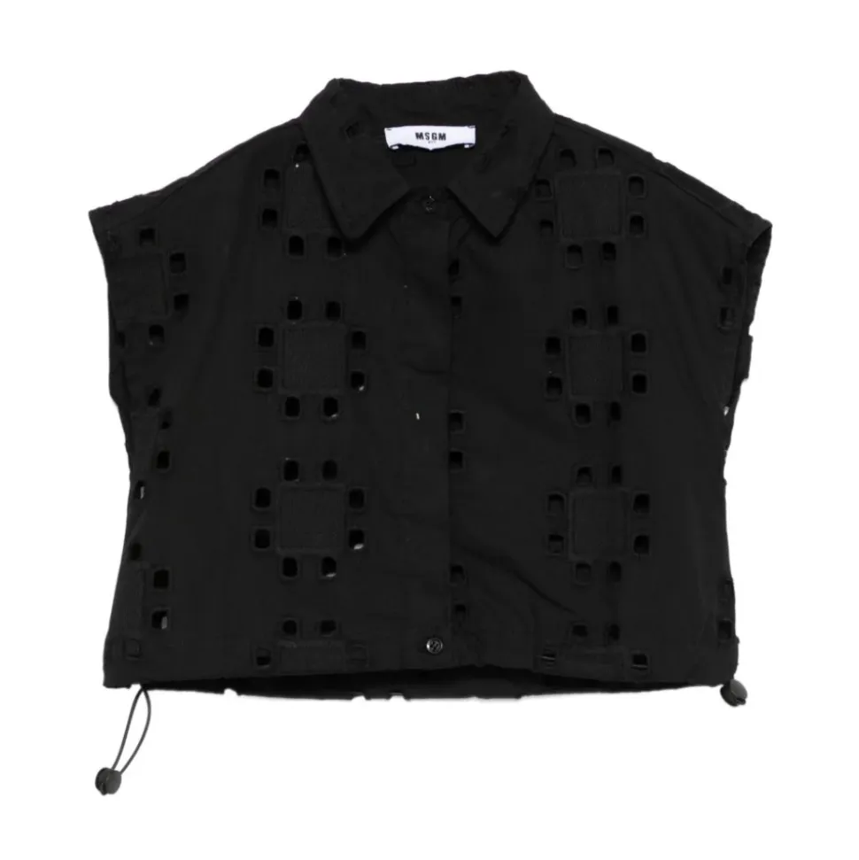 Camicia in sangallo smanicata