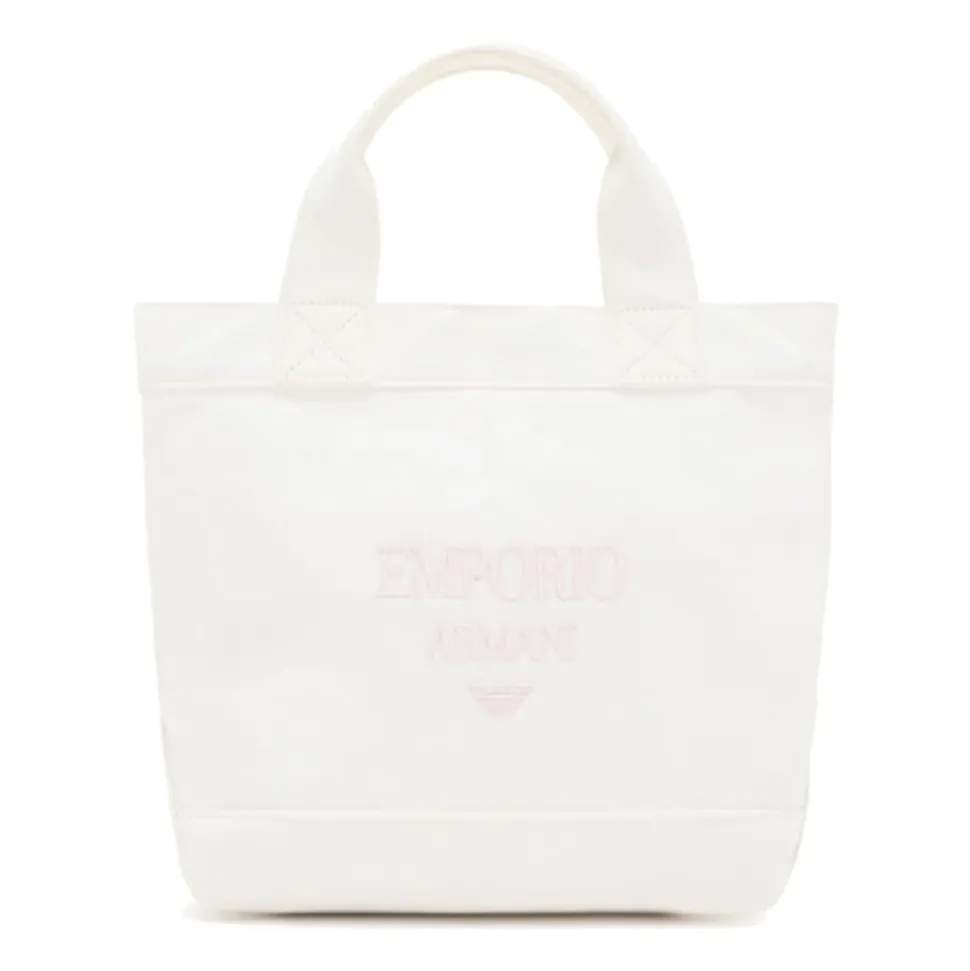 Canvas Shopper Bag med Logobroderi