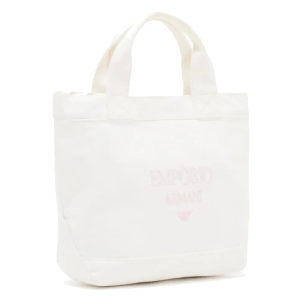 Canvas Shopper Bag med Logobroderi