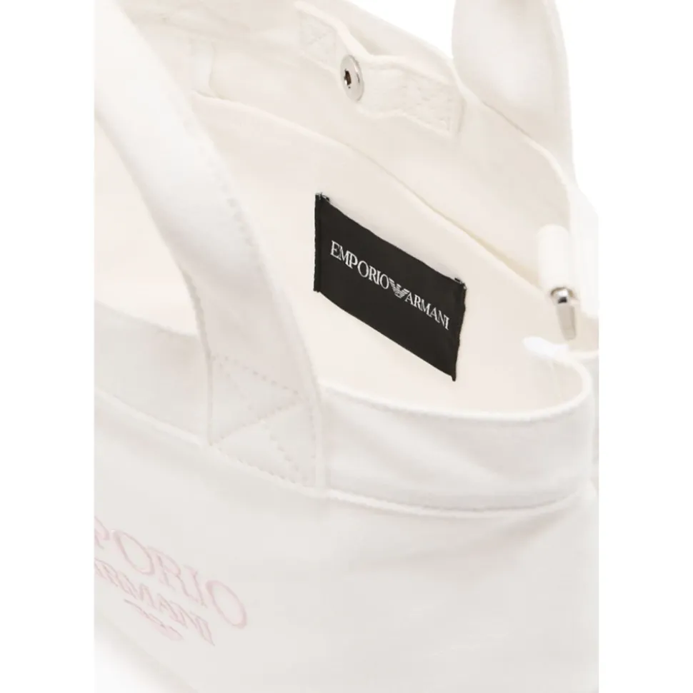 Canvas Shopper Bag med Logobroderi