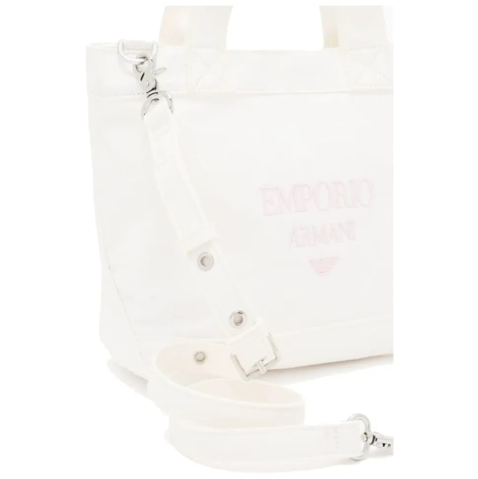 Canvas Shopper Bag med Logobroderi
