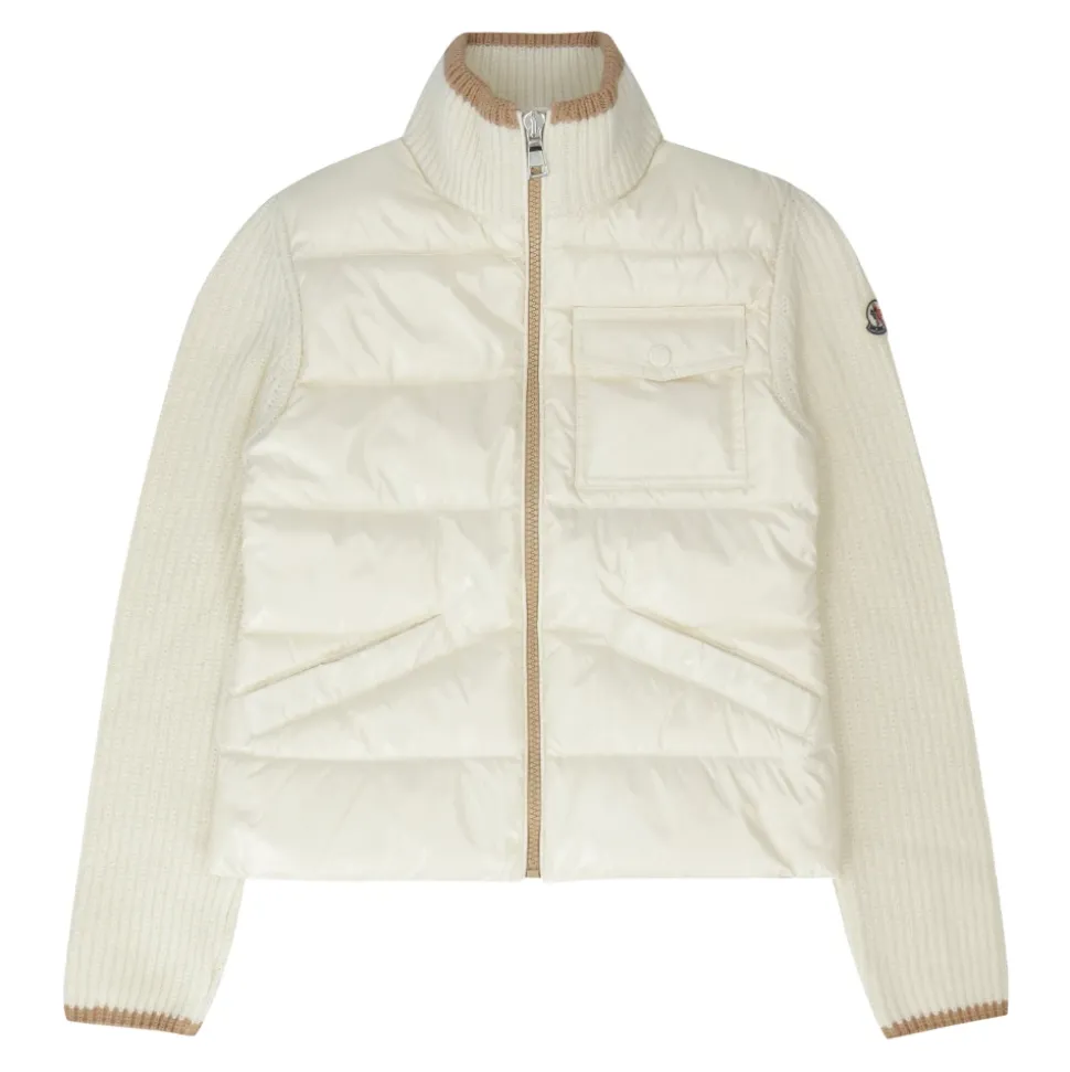 Cardigan med vattert frontpanel