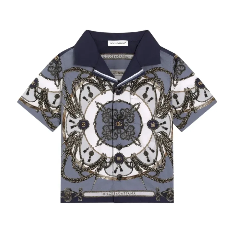 Cargo-print Poplin Skjorte