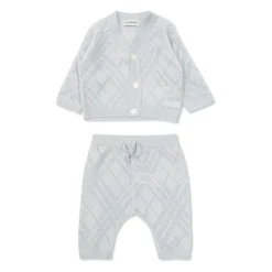 Check Cashmere Two-piece Set